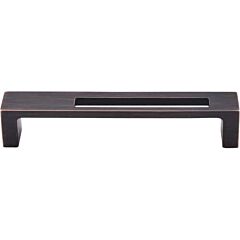 Top Knobs Modern Metro Slot Pull Contemporary Style 5-Inch (127mm) Center to Center, Overall Length 5-3/8" Tuscan Bronze Cabinet Hardware Pull / Handle 