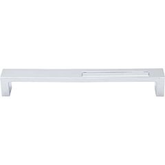 Top Knobs Modern Metro Slot Pull Contemporary Style 7-Inch (178mm) Center to Center, Overall Length 7-3/8" Polished Chrome Cabinet Hardware Pull / Handle 