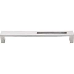 Top Knobs Modern Metro Slot Pull Contemporary Style 7-Inch (178mm) Center to Center, Overall Length 7-3/8" Brushed Stainless Steel Cabinet Hardware Pull / Handle 