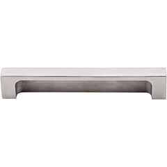 Top Knobs Modern Metro Tab Pull Contemporary Style 5-Inch (127mm) Center to Center, Overall Length 5-1/2" Brushed Stainless Steel Cabinet Hardware Pull / Handle 