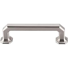 Top Knobs Emerald Pull Contemporary, Traditional, Transitional Style 3-3/4 Inch (96mm) Center to Center, Overall Length 4-11/16" Brushed Satin Nickel Cabinet Hardware Pull / Handle 
