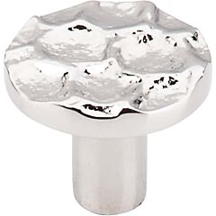 Top Knobs Cobblestone Round Knob Contemporary, Old World, Rustic Style Polished Nickel Knob, 1-3/8 Inch Diameter