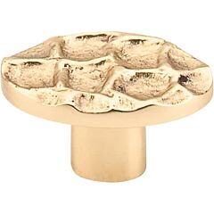Top Knobs Cobblestone Oval Knob Contemporary, Old World, Rustic Style Brass Knob, 1-1/8 Inch Diameter