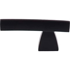 Top Knobs Arched Knob/Pull Contemporary Style Flat Black Knob, 3/8 Inch Diameter