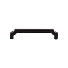 Top Knobs Davenport 5-1/16 Inch (129mm) Center to Center, Overall Length 5-7/16 Inch Flat Black Cabinet Pull/Handle