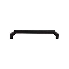 Top Knobs Davenport 6-5/16 Inch (160mm) Center to Center, Overall Length 6-3/4 Inch Flat Black Cabinet Pull/Handle