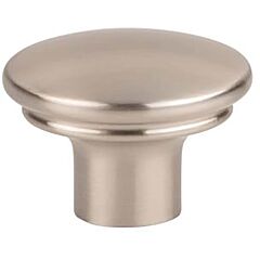 Top Knobs Ellis Collection 1-3/8" (35mm) Length Oval Cabinet Knob 1-1/8" (29mm) Overall Projection, Polished Nickel
