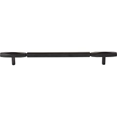 Top Knobs Kingsmill 8-13/16" (224mm) Center to Center, 11-5/16" Overall Length, Flat Black Cabinet Pull / Handle