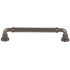 Top Knobs Cranford Pull 6-5/16" (160mm) Center to Center, 7-3/16" (183mm) Overall Length,  Ash Gray Cabinet Hardware Pull / Handle