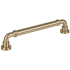 Top Knobs Cranford Pull 6-5/16" (160mm) Center to Center, 7-3/16" (183mm) Overall Length,  Honey Bronze Cabinet Hardware Pull / Handle