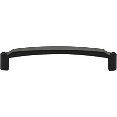 Morris Collection Haddonfield Pull 5-1/16" (128mm) Center to Center, 5-7/16" Length, Flat Black Cabinet Hardware Pull / Handle