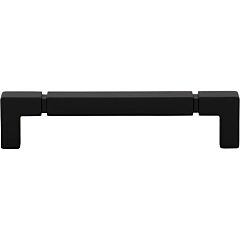 Coddington Collection Langston Pull 5-1/16" (128mm) Center to Center, 5-15/32" Length, Flat Black Cabinet Hardware Pull / Handle