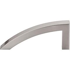 Top Knobs Sloped Pull Contemporary Style 3-7/8 Inch (98mm) Center to Center, Overall Length 4-3/4" Brushed Satin Nickel Cabinet Hardware Pull / Handle 