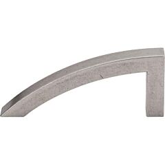 Top Knobs Sloped Pull Contemporary Style 3-7/8 Inch (98mm) Center to Center, Overall Length 4-3/4" Pewter Antique Cabinet Hardware Pull / Handle 