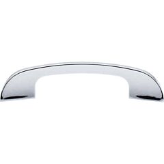 Top Knobs Curved Tidal Pull Contemporary Style 4-Inch (102mm) Center to Center, Overall Length 5-Inch Polished Chrome Cabinet Hardware Pull / Handle 