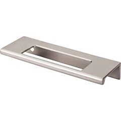 Top Knobs Europa Cut Out Tab Pull Contemporary,Transitional Style 3-3/4 Inch (96mm) Center to Center, Overall Length 4-3/4" Brushed Satin Nickel Cabinet Hardware Pull / Handle 