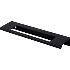 Top Knobs Europa Cut Out Tab Pull Contemporary,Transitional Style 5-Inch (127mm) Center to Center, Overall Length 6-Inch Flat Black Cabinet Hardware Pull / Handle 