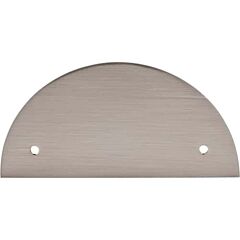 Top Knobs Sanctuary Collection 3-1/2" (89mm) Center to Center, Overall Length 5-1/16 Inch Brushed Nickel Half Circle Pull Backplate