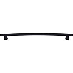 Top Knobs Arched Pull Contemporary Style 12- Inch (305mm) Center to Center, Overall Length 1- 1/16" Flat Black Cabinet Hardware Pull / Handle 