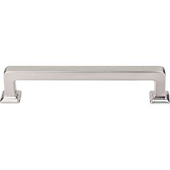Top Knobs Ascendra Pull Contemporary Style 5-1/16 Inch (128mm) Center to Center, Overall Length 5-11/16" Brushed Satin Nickel Cabinet Hardware Pull / Handle 