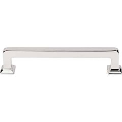 Top Knobs Ascendra Pull Contemporary Style 5-1/16 Inch (128mm) Center to Center, Overall Length 5-11/16" Polished Nickel Cabinet Hardware Pull / Handle 
