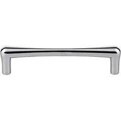 Top Knobs Brookline Pull Contemporary, Modern Style 5-1/16 Inch (128mm) Center to Center, Overall Length 5-5/8" Polished Chrome Cabinet Hardware Pull / Handle 