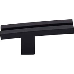 Top Knobs Inset Rail Knob Contemporary Style Flat Black Knob, 5/8 Inch Diameter