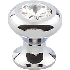 Top Knobs Hayley Crystal Knob Clear Contemporary,Modern Style Polished Chrome Base Knob, 15/16 Inch Diameter