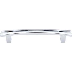 Top Knobs Flared Pull Contemporary Style 5-Inch (127mm) Center to Center, Overall Length 6-1/2" Polished Chrome Cabinet Hardware Pull / Handle 