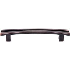 Top Knobs Flared Pull Contemporary Style 5-Inch (127mm) Center to Center, Overall Length 6-1/2" Tuscan Bronze Cabinet Hardware Pull / Handle 