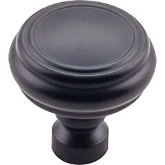 Top Knobs Brixton Rimmed Knob Contemporary, Transitional Style Flat Black Knob, 1-1/4 Inch Diameter