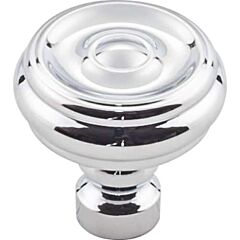 Top Knobs Brixton Button Knob Contemporary, Transitional Style Polished Chrome Knob, 1-1/4 Inch Diameter