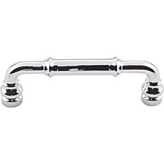 Top Knobs Brixton Pull Contemporary, Transitional Style 3-3/4 Inch (96mm) Center to Center, Overall Length 4-3/8" Polished Chrome Cabinet Hardware Pull / Handle 