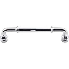 Top Knobs Brixton Pull Contemporary, Transitional Style 5-1/16 Inch (128mm) Center to Center, Overall Length 5-5/8" Polished Chrome Cabinet Hardware Pull / Handle 