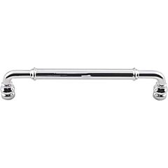 Top Knobs Brixton Pull Contemporary, Transitional Style 6-5/16 Inch (160mm) Center to Center, Overall Length 6-15/16" Polished Chrome Cabinet Hardware Pull / Handle 