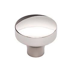 Top Knobs Kinney Contemporary, Modern Style Polished Nickel Knob, 1-1/2 Inch Diameter