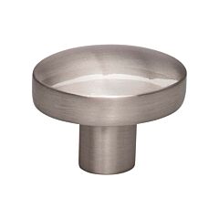 Hillmont Contemporary, Modern Style Brushed Satin Nickel Knob, 1-3/8 Inch Diameter, Top Knobs