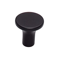 Marion Contemporary, Modern Style Flat Black Knob, 1 Inch Diameter, Top Knobs