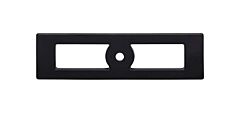 Hollin Backplate Contemporary, Modern Style 3-3/4 Inch (96mm) Center to Center, Overall Length 4-9/32 Inch Flat Black For Cabinet Hardware Knob, Top Knobs