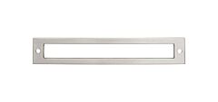 Hollin Backplate Contemporary, Modern Style 6-5/16 Inch (160mm) Center to Center, Overall Length 6-3/4 Inch Brushed Satin Nickel For Cabinet Hardware Pull/Handle, Top Knobs