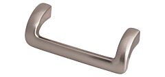 Kentfield Contemporary, Modern Style 3-3/4 Inch (96mm) Center to Center, Overall Length 4-4-1/4 Inch Brushed Satin Nickel Cabinet Hardware Pull / Handle, Top Knobs