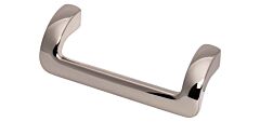 Kentfield Contemporary, Modern Style 3-3/4 Inch (96mm) Center to Center, Overall Length 4-1/4 Inch Polished Nickel Cabinet Hardware Pull / Handle, Top Knobs