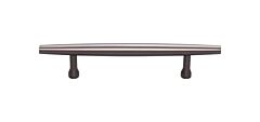 Allendale Contemporary, Modern Style 3-3/4 Inch (96mm) Center to Center, Overall Length 6-1/32 Inch Ash Gray Cabinet Hardware Pull / Handle, Top Knobs