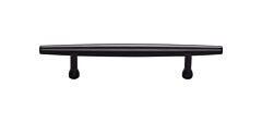 Allendale Contemporary, Modern Style 3-3/4 Inch (96mm) Center to Center, Overall Length 6-1/32 Inch Flat Black Cabinet Hardware Pull / Handle, Top Knobs