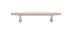Allendale Contemporary, Modern Style 3-3/4 Inch (96mm) Center to Center, Overall Length 6-1/32 Inch Brushed Satin Nickel Cabinet Hardware Pull / Handle, Top Knobs