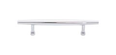 Allendale Contemporary, Modern Style 3-3/4 Inch (96mm) Center to Center, Overall Length 6-1/32 Inch Polished Chrome Cabinet Hardware Pull / Handle, Top Knobs