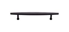 Allendale Contemporary, Modern Style 5-1/16 Inch (128mm) Center to Center, Overall Length 7-1/4 Inch Flat Black Cabinet Hardware Pull / Handle, Top Knobs