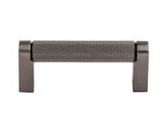 Top Knobs Amwell Bar Pulls 3" (76mm) Center to Center, Overall Length 3-3/8" (86mm) Ash Gray Cabinet Door Pull/Handle