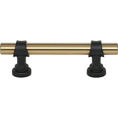 Top Knobs Bit Pull 3" (76mm) Center to Center, 4-3/4" (121mm) Overall Length, Honey Bronze Bar and Flat Back Stem