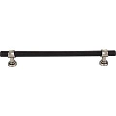 Top Knobs Bit Appliance Pull 12" (305mm) Center to Center, 14-15/16" (379.5mm) Overall Length Flat Black Bar and Pewter Antique Stem